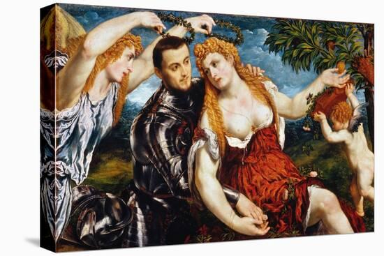 Venus, Mars & Cupid-Paris Bordone-Stretched Canvas