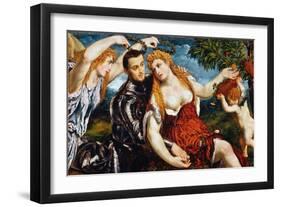 Venus, Mars & Cupid-Paris Bordone-Framed Giclee Print