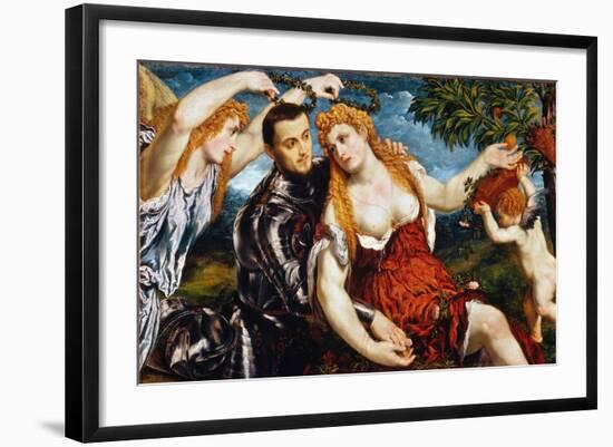 Venus, Mars & Cupid-Paris Bordone-Framed Giclee Print