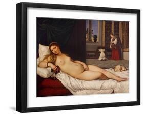 Venus of Urbino-Titian (Tiziano Vecelli)-Framed Art Print