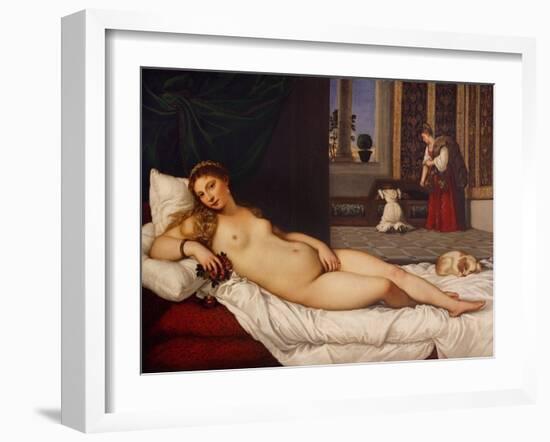 Venus of Urbino-Titian (Tiziano Vecelli)-Framed Art Print