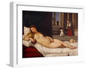 Venus of Urbino-Titian (Tiziano Vecelli)-Framed Art Print