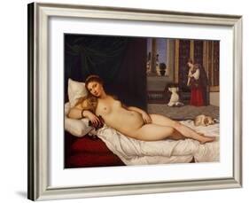 Venus of Urbino-Titian (Tiziano Vecelli)-Framed Art Print