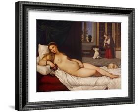 Venus of Urbino-Titian (Tiziano Vecelli)-Framed Art Print