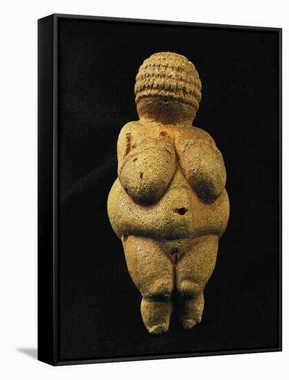 Venus of Willendorf, One of the Many Stone-Age Female Idols of the Great Goddess-null-Framed Stretched Canvas