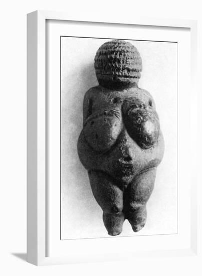 Venus of Willendorf, Stone Age Oolitic Limestone Carving, C24,000-C22,000 BC-null-Framed Giclee Print