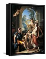 Venus Offering Helen to Paris-Gavin Hamilton-Framed Stretched Canvas