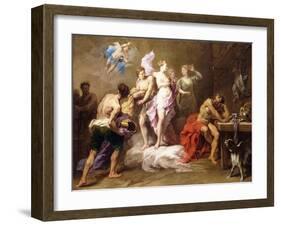 Venus Ordering Arms from Vulcan for Aeneas-Jean Restout-Framed Giclee Print