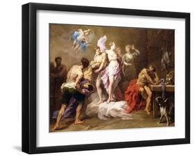 Venus Ordering Arms from Vulcan for Aeneas-Jean II Restout-Framed Giclee Print