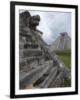 Venus Platform With Kukulkan Pyramid in the Background, Chichen Itza, Yucatan, Mexico-null-Framed Photographic Print