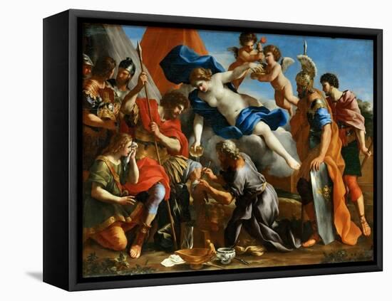 Venus Pouring a Balm on the Wound of Aeneas-Giovanni Francesco Romanelli-Framed Stretched Canvas