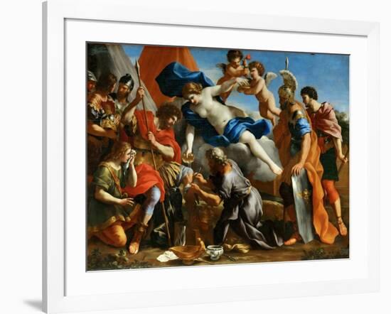 Venus Pouring a Balm on the Wound of Aeneas-Giovanni Francesco Romanelli-Framed Giclee Print