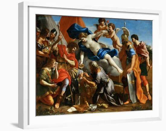 Venus Pouring a Balm on the Wound of Aeneas-Giovanni Francesco Romanelli-Framed Giclee Print