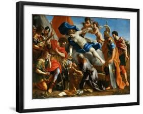 Venus Pouring a Balm on the Wound of Aeneas-Giovanni Francesco Romanelli-Framed Giclee Print