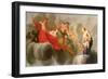 Venus Presenting Cupid to Jupiter (Oil on Panel)-Eustache Le Sueur-Framed Giclee Print