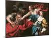 Venus Preventing Her Son Aeneas from Killing Helen of Troy, C.1650-Luca Ferrari-Mounted Giclee Print