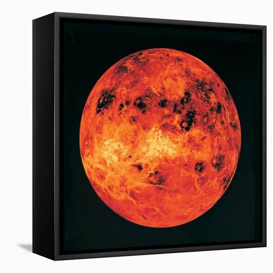 Venus, Radar Map-Digital Vision.-Framed Stretched Canvas