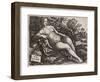 Venus Reclining in a Landscape, C. 1517-Domenico Campagnola-Framed Giclee Print