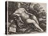 Venus Reclining in a Landscape, C. 1517-Domenico Campagnola-Stretched Canvas