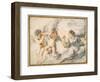 Venus Scolding Cupid, While an Older Cupid Binds Him to a Tree-Guercino (Giovanni Francesco Barbieri)-Framed Giclee Print