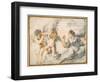 Venus Scolding Cupid, While an Older Cupid Binds Him to a Tree-Guercino (Giovanni Francesco Barbieri)-Framed Giclee Print