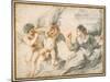 Venus Scolding Cupid, While an Older Cupid Binds Him to a Tree-Guercino (Giovanni Francesco Barbieri)-Mounted Giclee Print