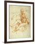 Venus Seated on Clouds Pointing Downwards-Raphael-Framed Giclee Print