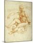 Venus Seated on Clouds Pointing Downwards-Raphael-Mounted Giclee Print