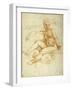 Venus Seated on Clouds Pointing Downwards-Raphael-Framed Giclee Print