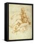 Venus Seated on Clouds Pointing Downwards-Raphael-Framed Stretched Canvas