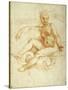 Venus Seated on Clouds Pointing Downwards-Raphael-Stretched Canvas