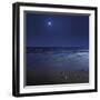 Venus Shines Brightly Below the Crescent Moon from Coast of Buenos Aires, Argentina-Stocktrek Images-Framed Photographic Print