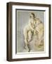 Venus Standing, Gesturing Towards a Heart on a Target with Two Doves, 1754-Francois Boucher-Framed Giclee Print