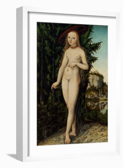 Venus Standing in a Landscape, 1529-Lucas Cranach the Elder-Framed Giclee Print