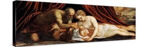 Venus, Vulcan and Cupid. Ca. 1550-55-Tintoretto (Jacopo Robusti)-Stretched Canvas