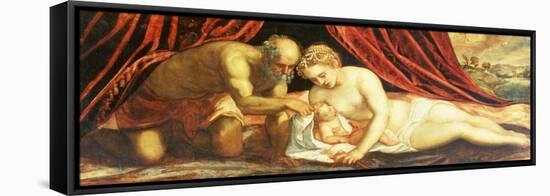 Venus, Vulcan and Cupid-Jacopo Robusti Tintoretto-Framed Stretched Canvas