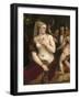 Venus with a Mirror, C. 1555-Titian (Tiziano Vecelli)-Framed Art Print