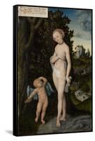 Venus with Cupid Stealing Honey, 1530-Lucas Cranach the Elder-Framed Stretched Canvas