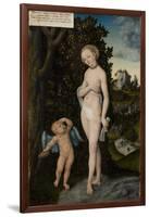 Venus with Cupid Stealing Honey, 1530-Lucas Cranach the Elder-Framed Giclee Print