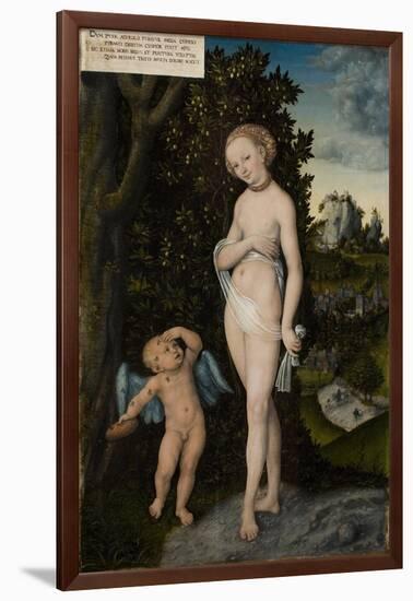 Venus with Cupid Stealing Honey, 1530-Lucas Cranach the Elder-Framed Giclee Print