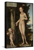 Venus with Cupid the Honey Thief-Lucas Cranach the Elder-Framed Stretched Canvas