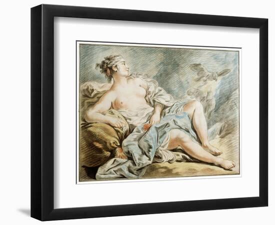 Venus with Doves, 18th Century-Louis Marin Bonnet-Framed Giclee Print