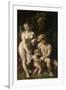 Venus with Mercury and Cupid (The School of Love), C. 1525-Correggio-Framed Giclee Print