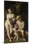 Venus with Mercury and Cupid (The School of Love), C. 1525-Correggio-Mounted Giclee Print