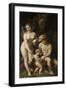 Venus with Mercury and Cupid (The School of Love), C. 1525-Correggio-Framed Premium Giclee Print