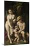 Venus with Mercury and Cupid (The School of Love), C. 1525-Correggio-Mounted Giclee Print