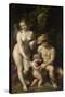 Venus with Mercury and Cupid (The School of Love), C. 1525-Correggio-Stretched Canvas