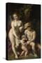 Venus with Mercury and Cupid (The School of Love), C. 1525-Correggio-Stretched Canvas