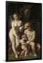 Venus with Mercury and Cupid (The School of Love), C. 1525-Correggio-Framed Giclee Print