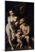 Venus with Mercury and Cupid ('The School of Love), C1525-Correggio-Mounted Giclee Print